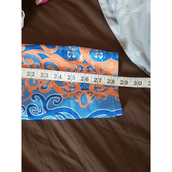 Y2k Womens Blouse Paisley Plus Sz 2XL V Neckline 3/4 Button Tab Artsy Colorful - Picture 13 of 13